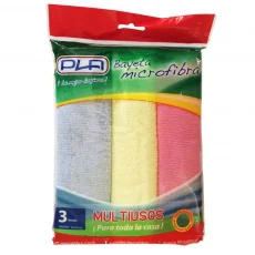 Bayeta microfibra multiusos (pack 3 uds)
