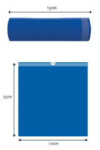 Bolsa autocierre azul 70x75 triple Diamond